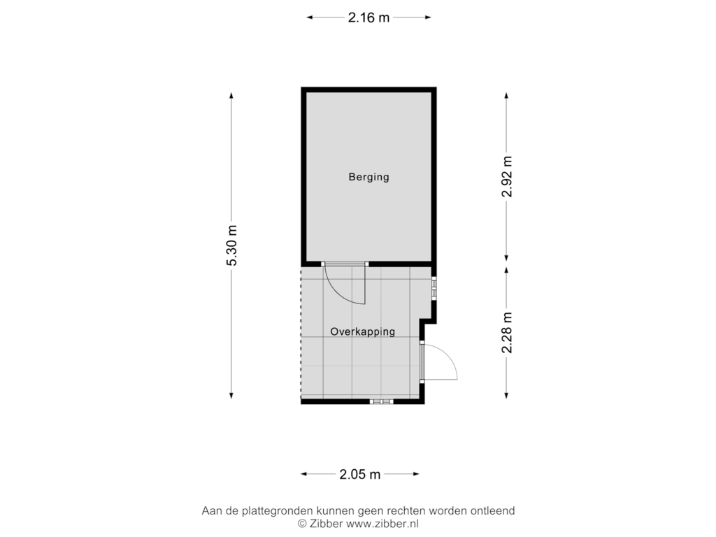 View floorplan of Berging of Eijkmansstraat 56