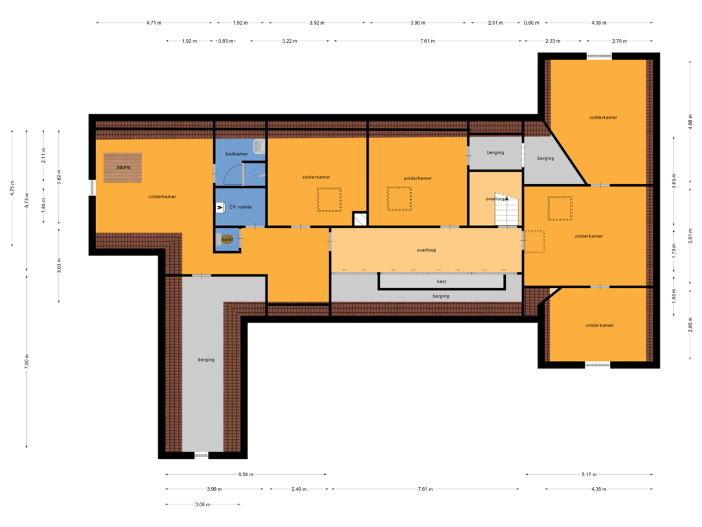 Bekijk plattegrond van Zolder van Pannestraat 259