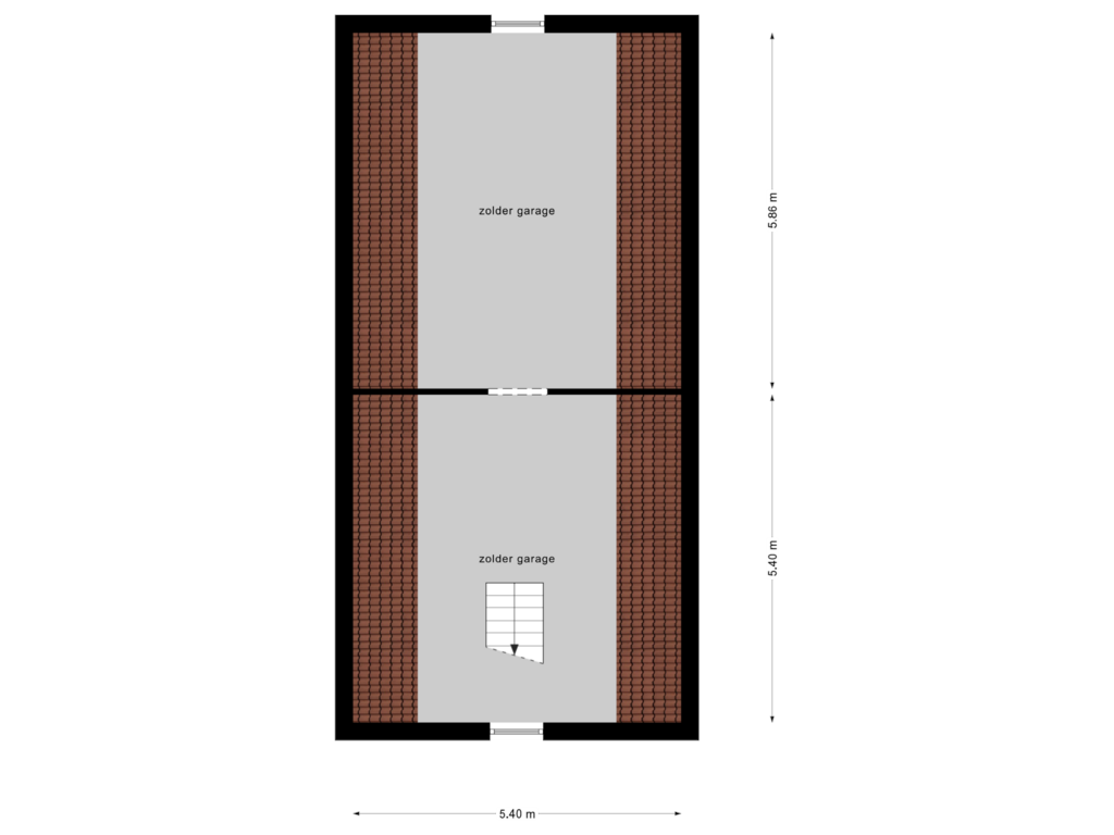 Bekijk plattegrond van Garage zolder van Pannestraat 259