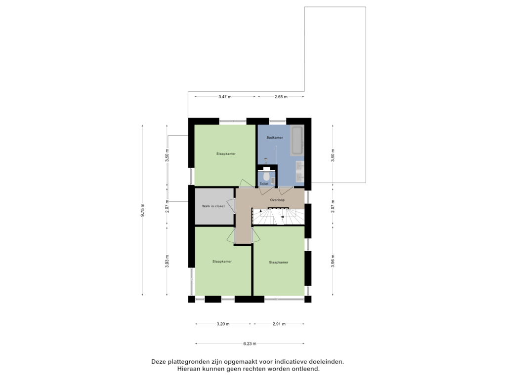 Bekijk plattegrond van Eerste Verdieping van Logterbos 9