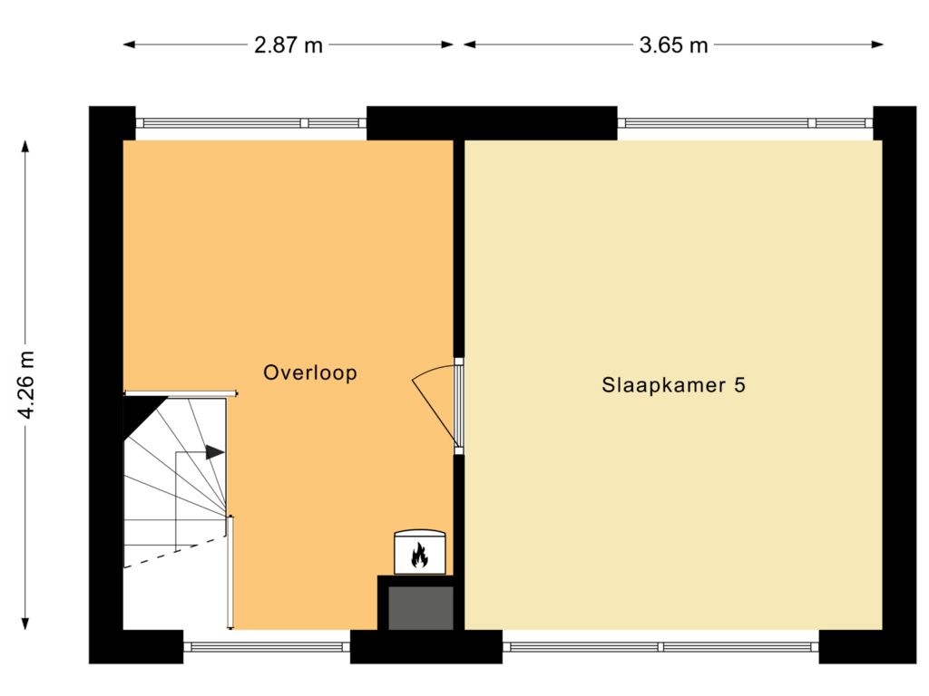 Bekijk plattegrond van Tweede Verdieping van Paul Krugerstraat 33