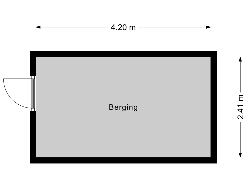 Bekijk plattegrond van Berging van Paul Krugerstraat 33