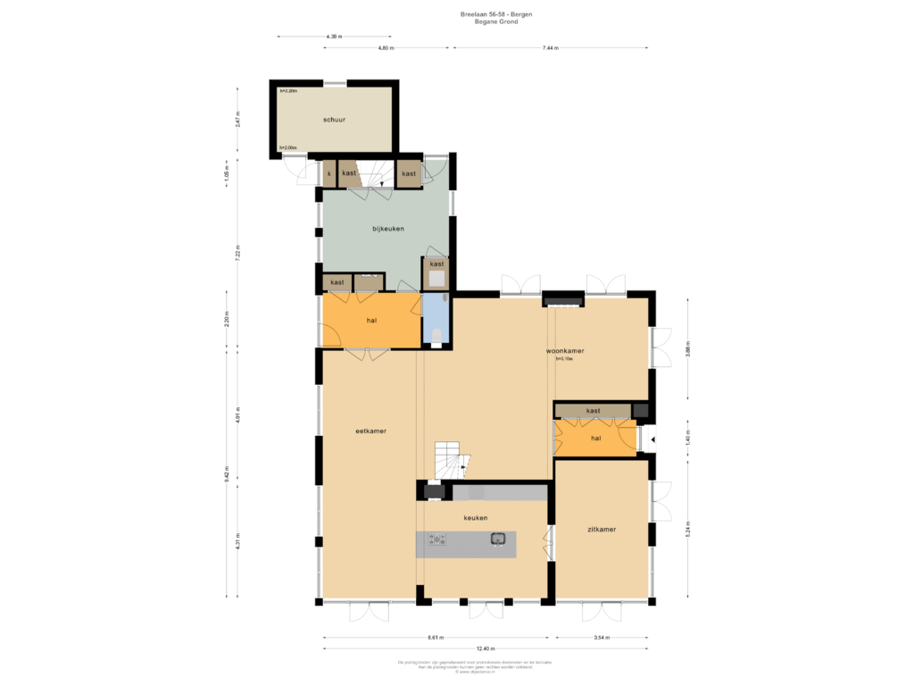 Bekijk plattegrond van Begane Grond van Breelaan 58