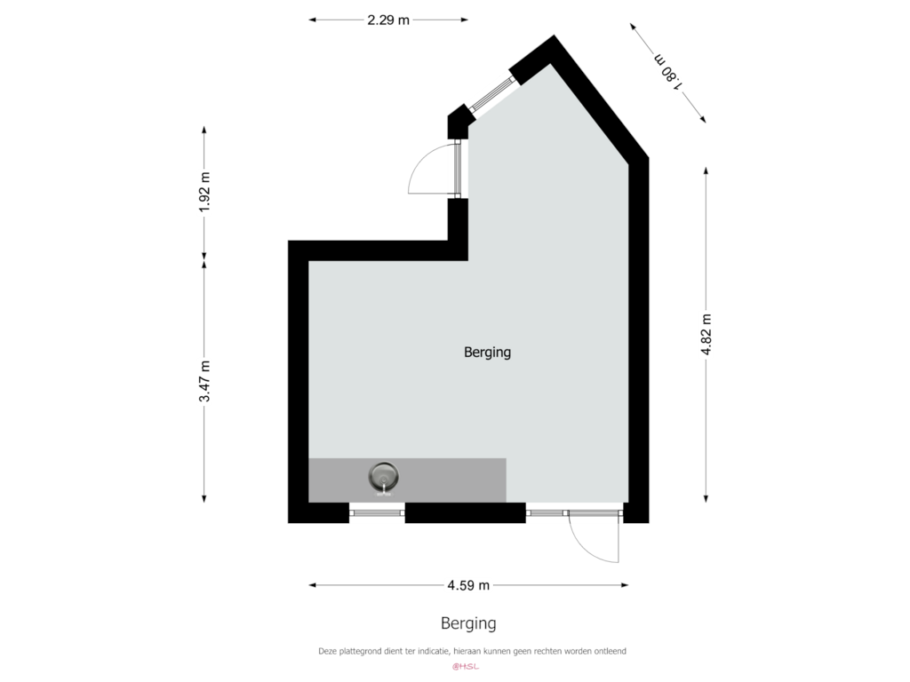 Bekijk plattegrond van Berging van Drossaertstraat 14