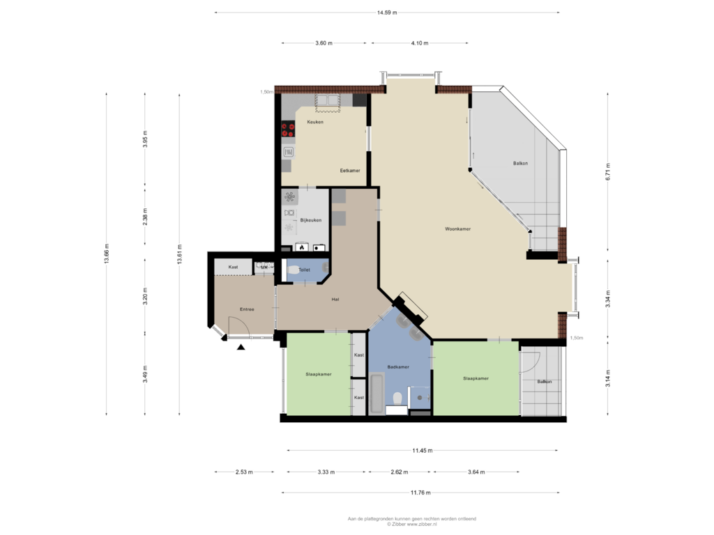 View floorplan of Appartement of Keizershof 17