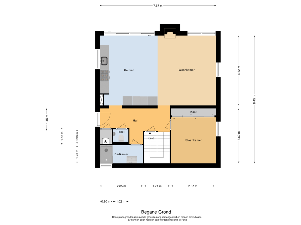 Bekijk plattegrond van Begane Grond van Vijverlaan 1-JB31