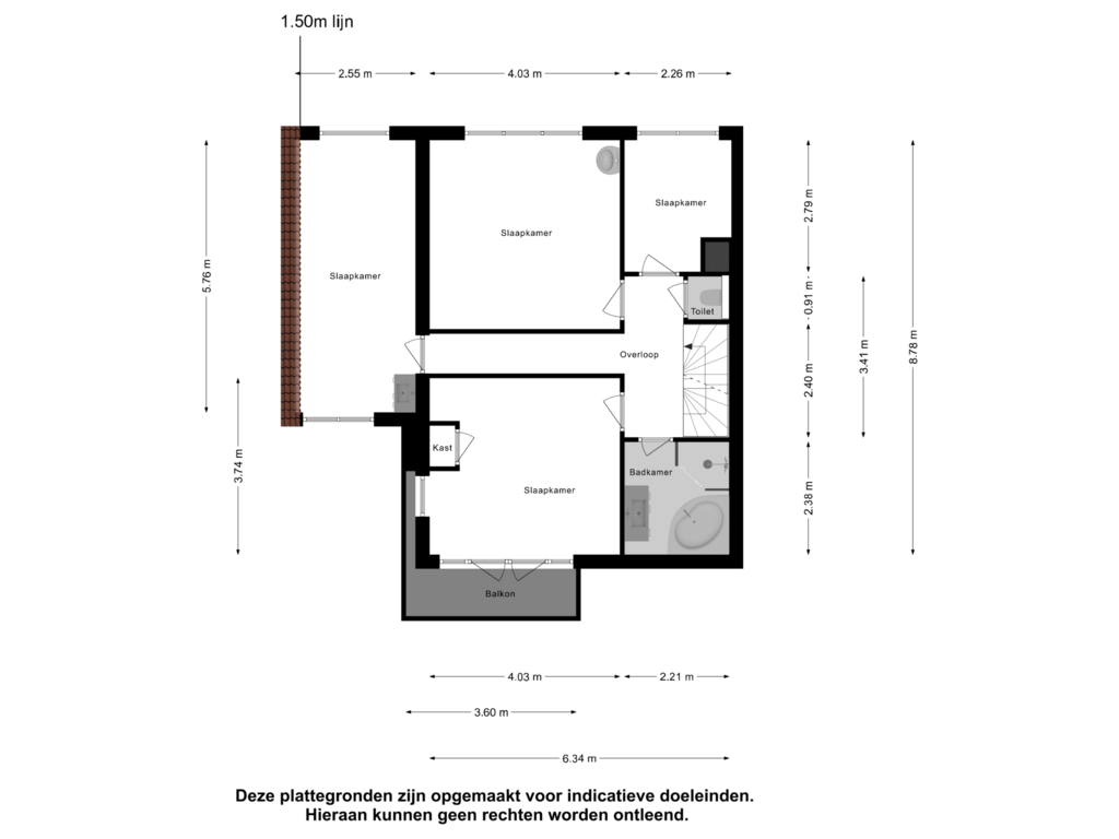 Bekijk plattegrond van Eerste Verdieping van Sportlaan 14