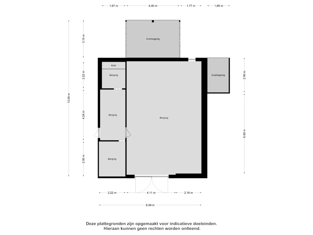 Bekijk plattegrond van Berging van Maandagweg 5