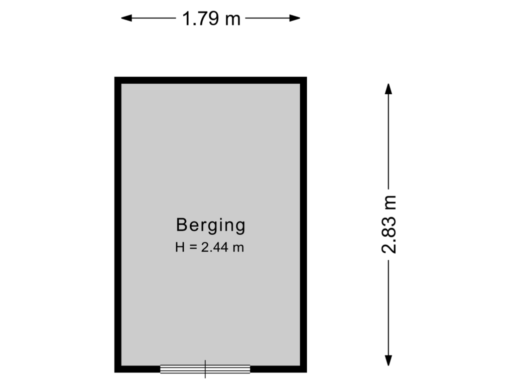 Bekijk plattegrond van Berging van Louise Henriëttestraat 30