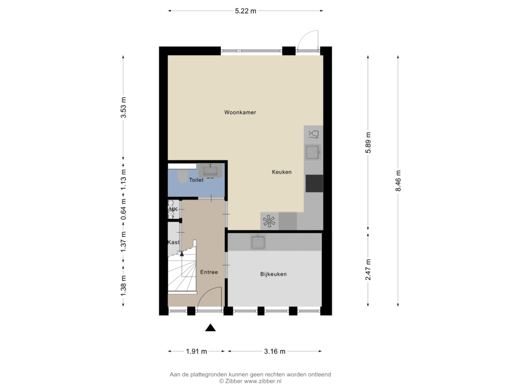 View floorplan of Begane Grond of Brikhof 8