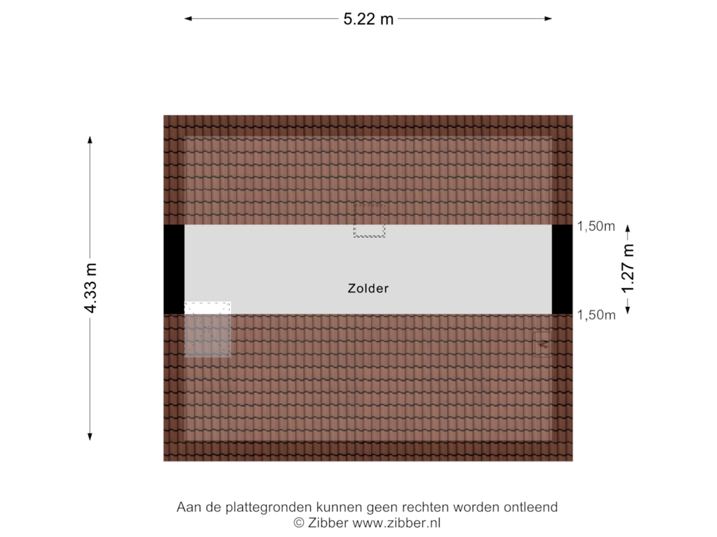 View floorplan of Zolder of Brikhof 8