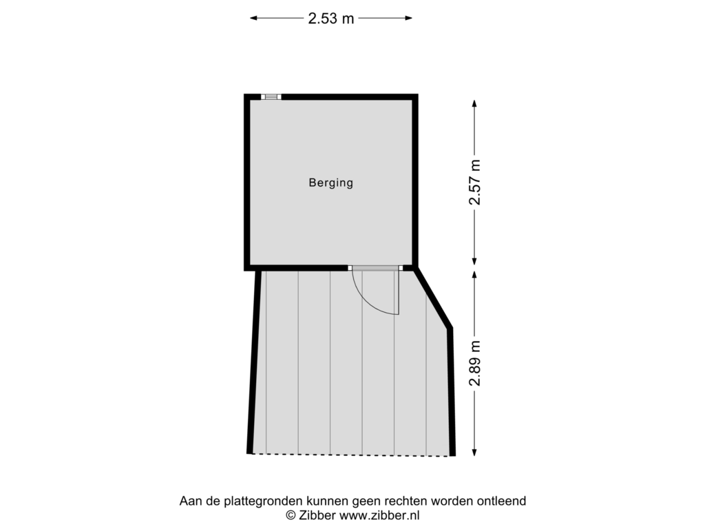 View floorplan of Berging of Brikhof 8