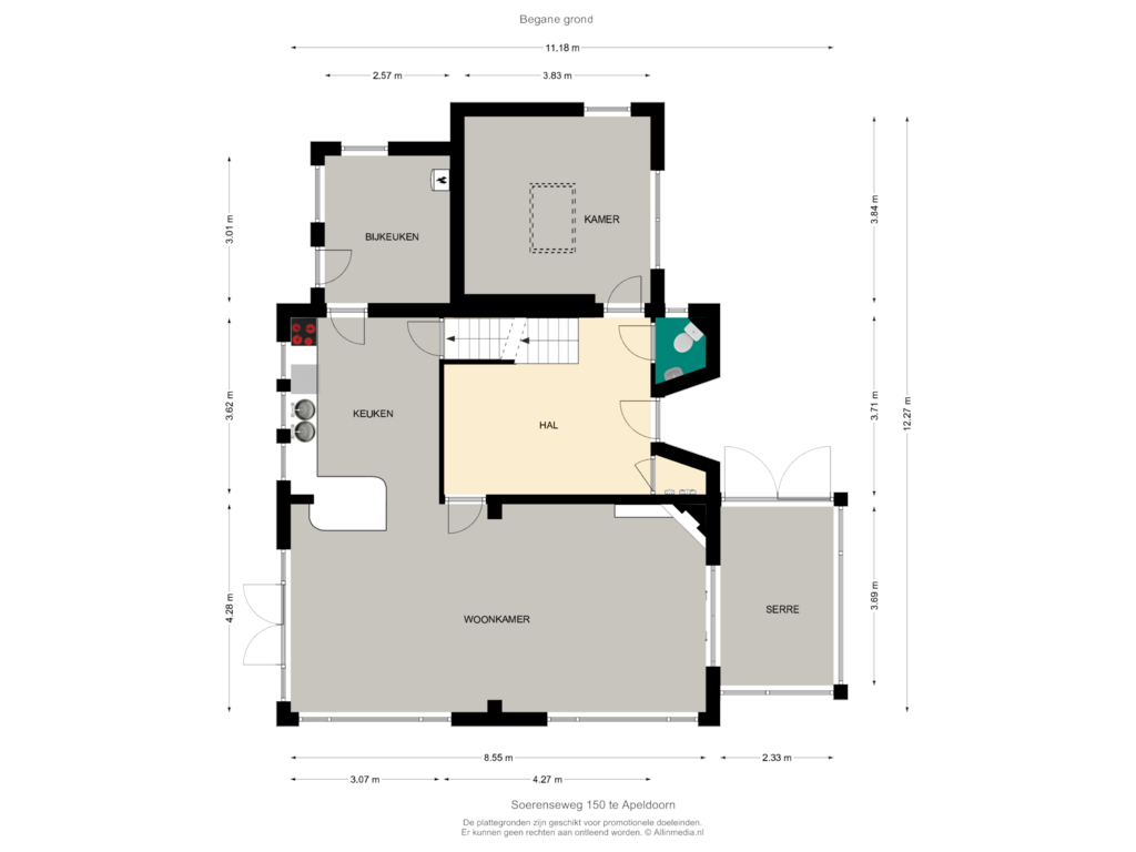 View floorplan of Begane grond of Soerenseweg 150