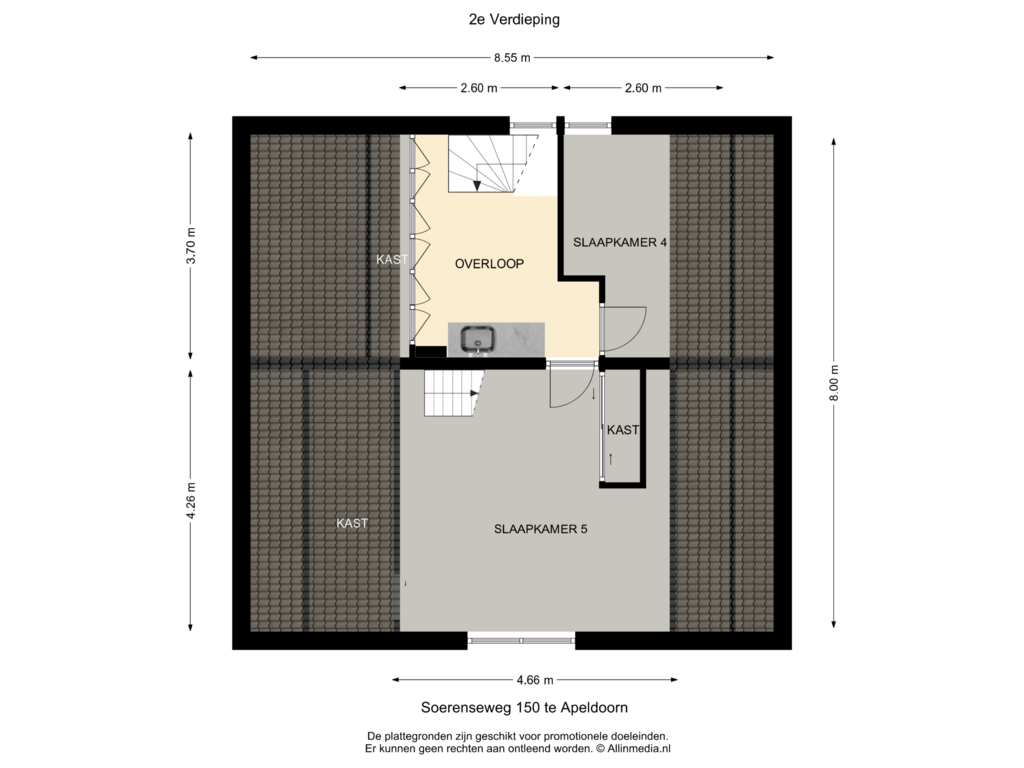 View floorplan of 2e Verdieping of Soerenseweg 150