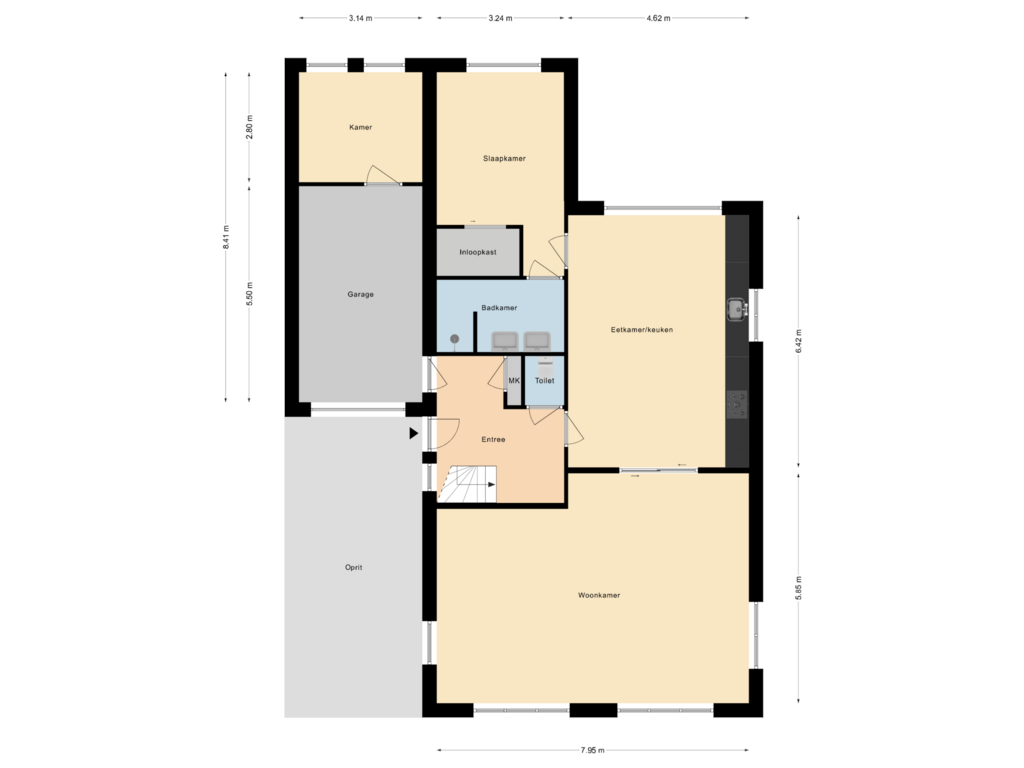 Bekijk plattegrond van Begane Grond van Heerewegh 44