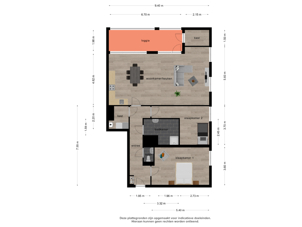 View floorplan of Appartement of Vivaldiplein 75