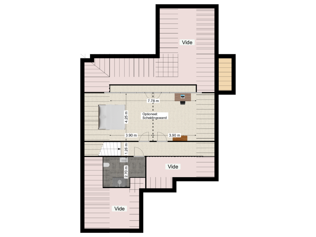 Bekijk plattegrond van Bovenverdieping van Skillepaadje 8