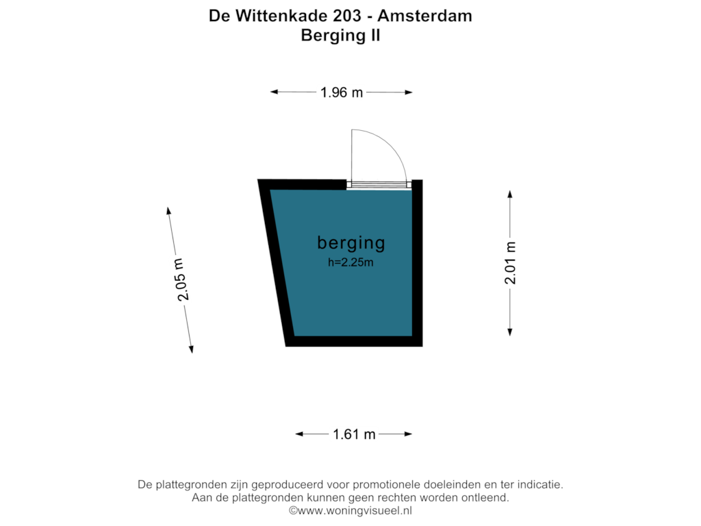 Bekijk plattegrond van BERGING II van De Wittenkade 203