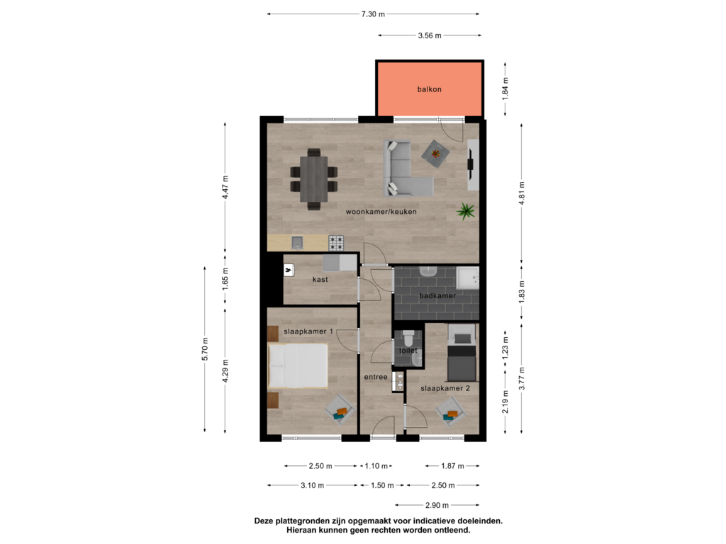 View floorplan of Appartement of Vivaldiplein 49