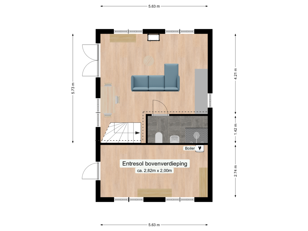 View floorplan of Bijgebouw of Vuurtorenweg 99