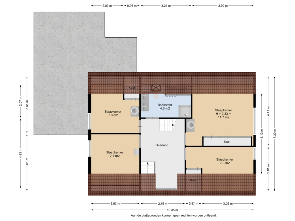 View floorplan of 1e Verdieping of de Seine 13