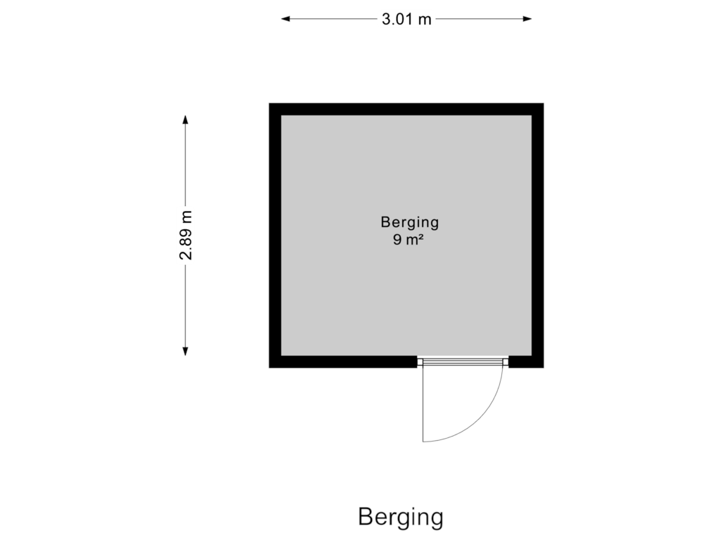 Bekijk plattegrond van Berging 1 van Statensingel 103