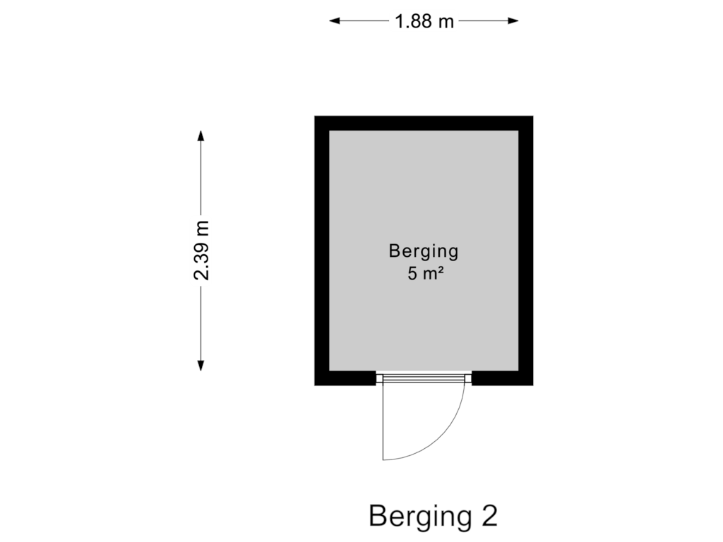 Bekijk plattegrond van Berging 2 van Statensingel 103