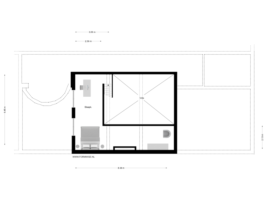 Bekijk plattegrond van 1e VERDIEPING van Keizersgracht 71-HLV