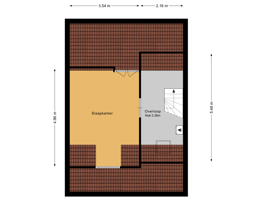 Bekijk plattegrond van Tweede verdieping van Lokhorstlaan 7