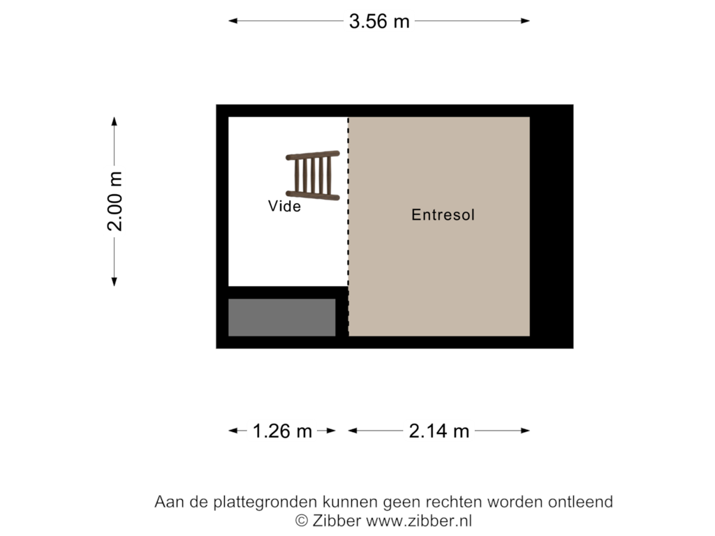 View floorplan of Entresol of Brinkstraat 51