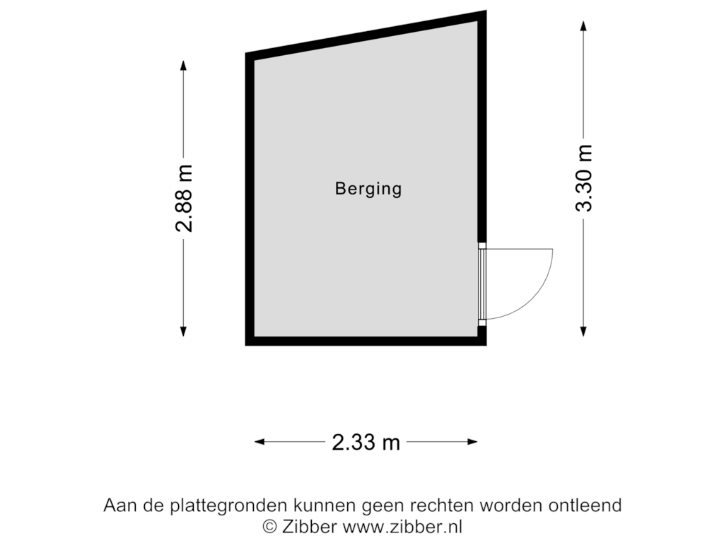 View floorplan of Berging of Brinkstraat 51