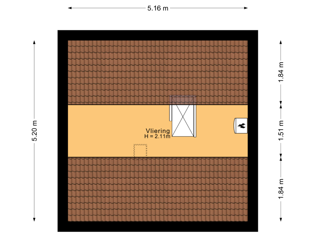 View floorplan of Tweede verdieping of Schouw 48 1