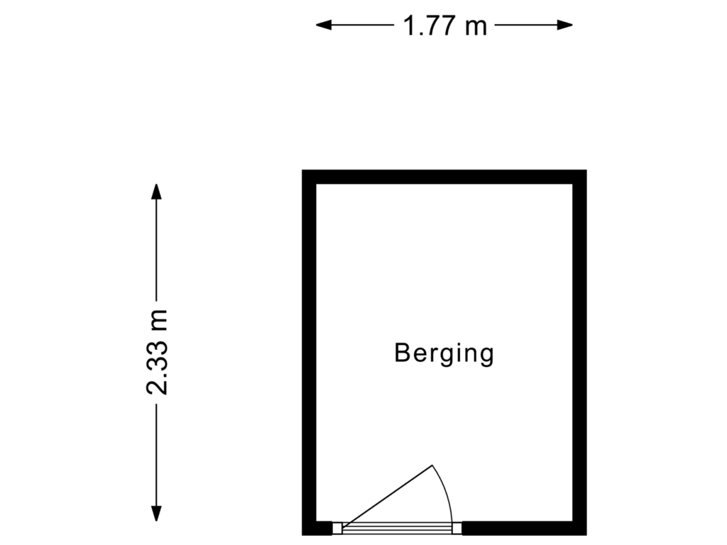 Bekijk plattegrond van Berging van Landverhuizersplein 151