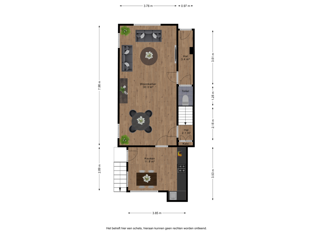 Bekijk plattegrond van Begane grond van Verlengde Hoofdstraat 4