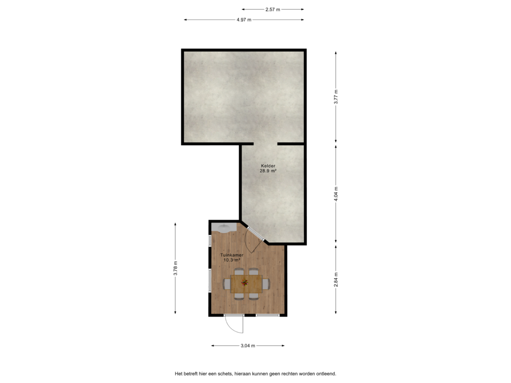 Bekijk plattegrond van Kelder van Verlengde Hoofdstraat 4