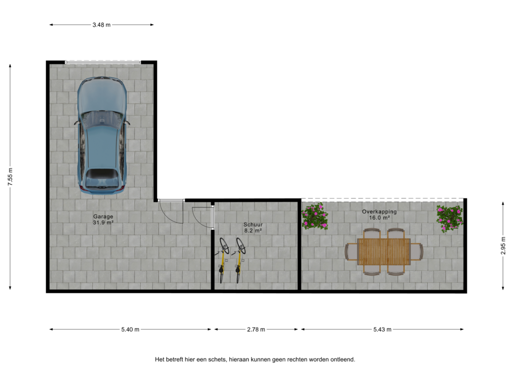 Bekijk plattegrond van Garage van Verlengde Hoofdstraat 4