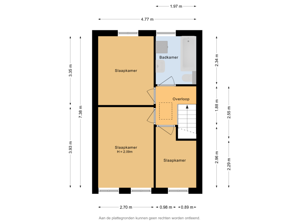 Bekijk plattegrond van 1e verdieping van Cornelis Ketelstraat 44-B