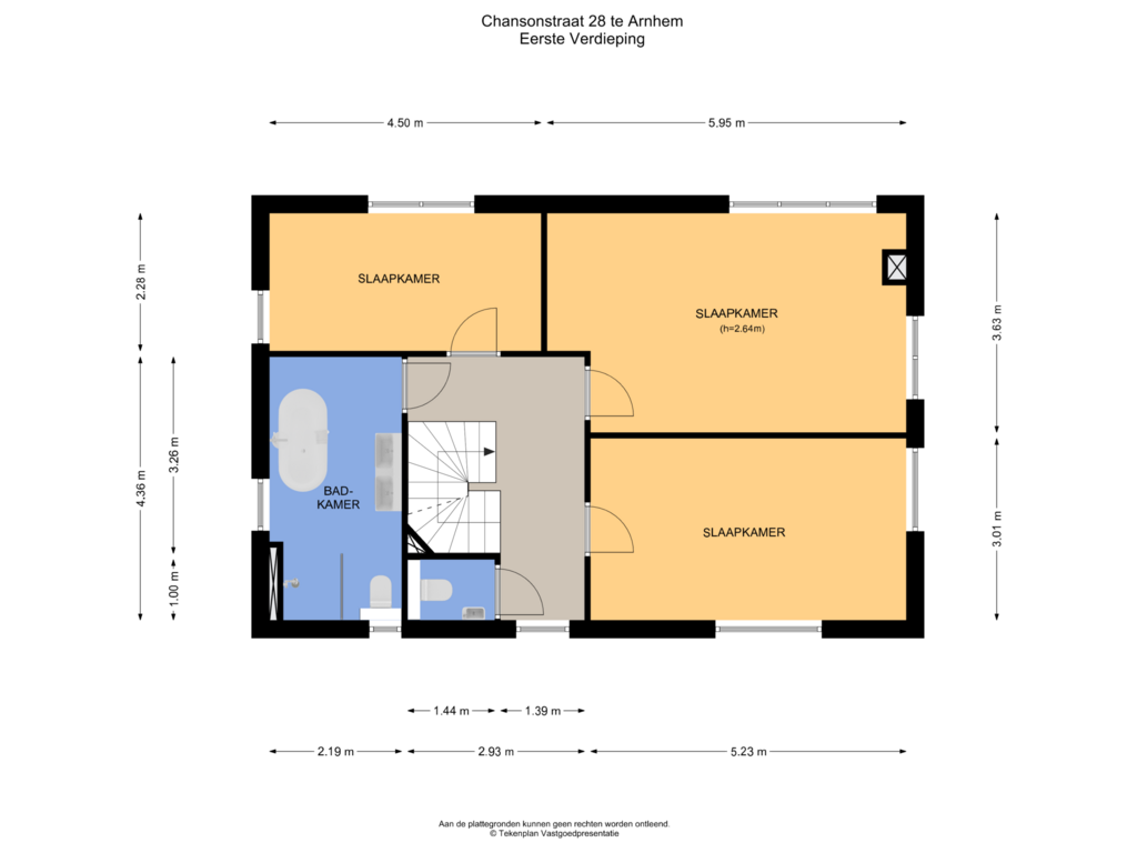 Bekijk plattegrond van Eerste Verdieping van Chansonstraat 28