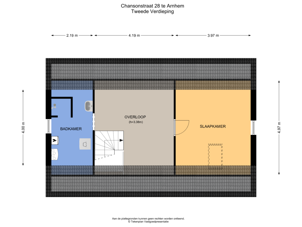 Bekijk plattegrond van Tweede Verdieping van Chansonstraat 28