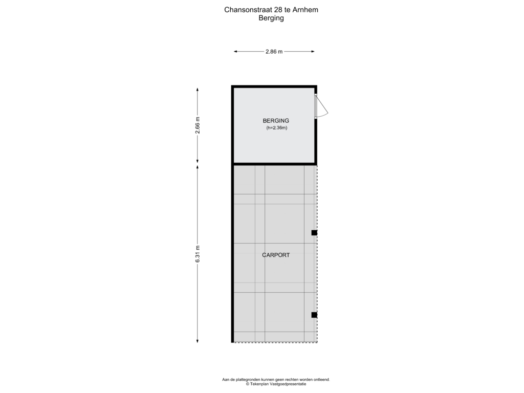 Bekijk plattegrond van Berging van Chansonstraat 28