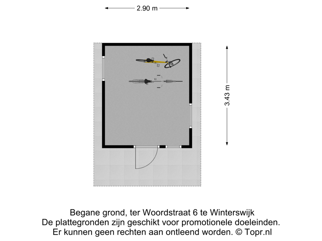 Bekijk plattegrond van Begane grond van ter Woordstraat 6