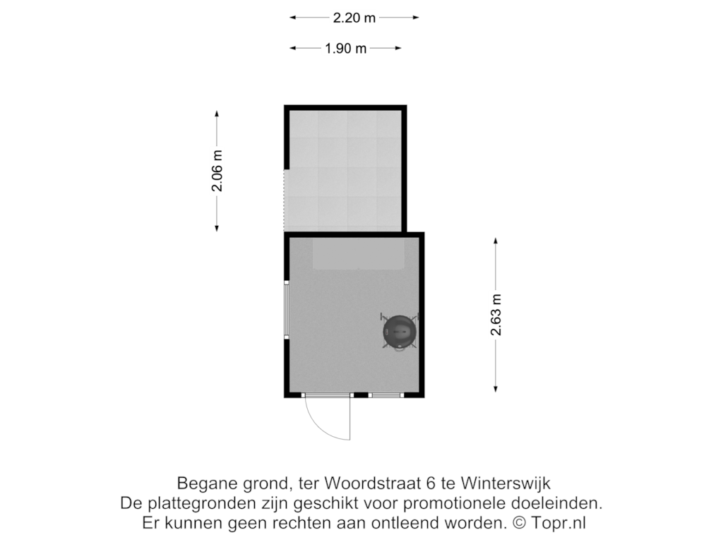 Bekijk plattegrond van Begane grond van ter Woordstraat 6