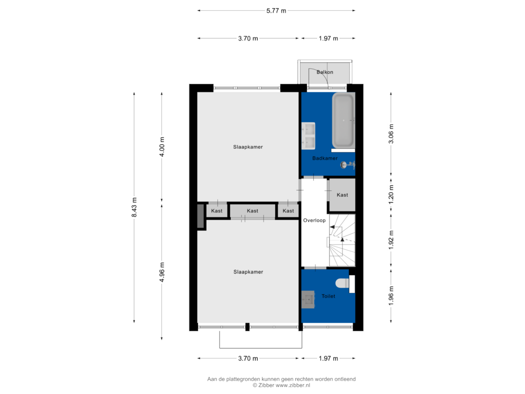 Bekijk plattegrond van Eerste Verdieping van Burghplein 15