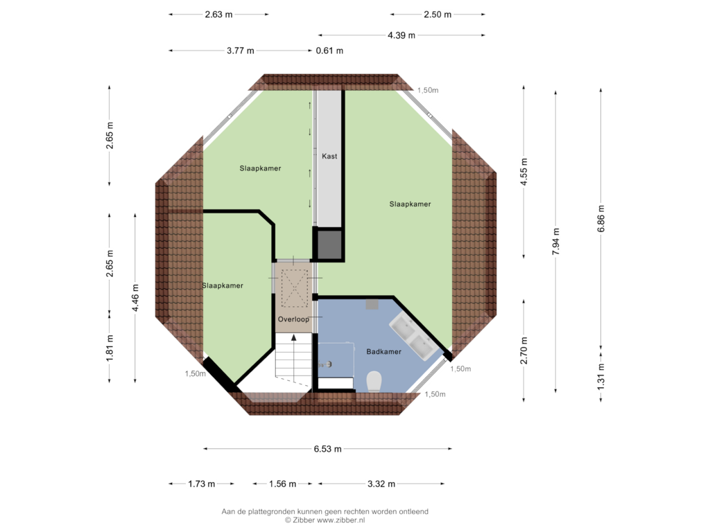 Bekijk plattegrond van Eerste Verdieping van Boveneindselaan 102