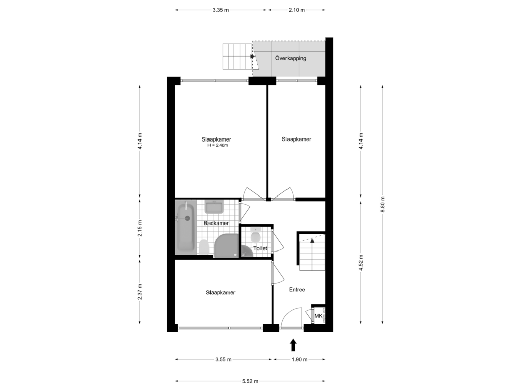 View floorplan of Begane Grond of Merellaan 57