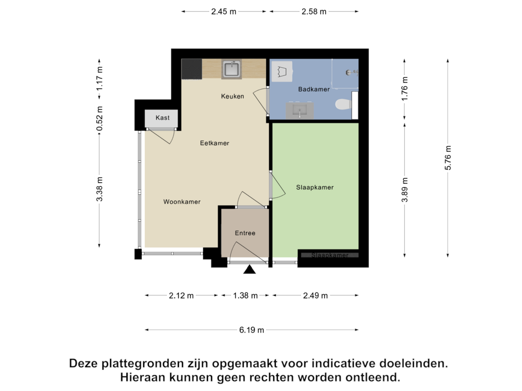 View floorplan of Appartement of Kluisstraat 5-A