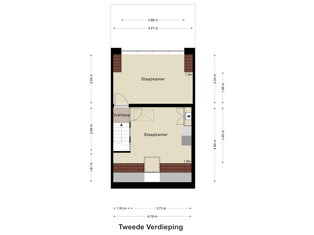 Bekijk plattegrond van Tweede Verdieping van Venloseweg 47