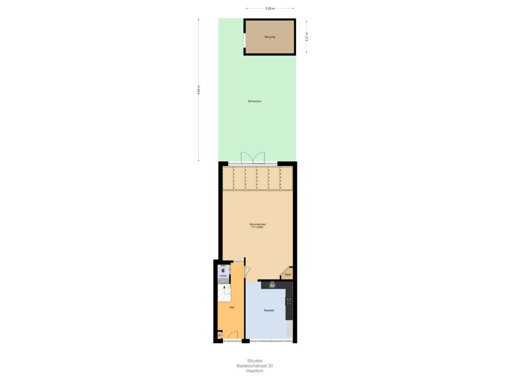 View floorplan of Situatie of Badelochstraat 30