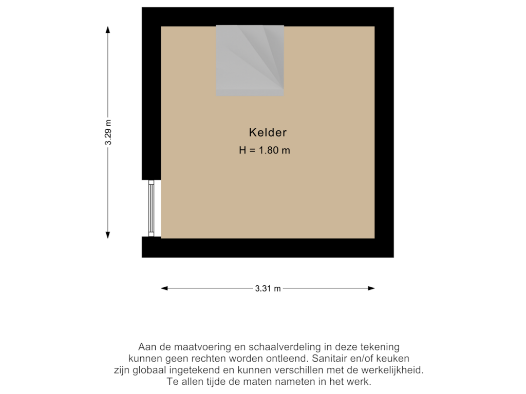 Bekijk plattegrond van Kelder van Nunspeterweg 40