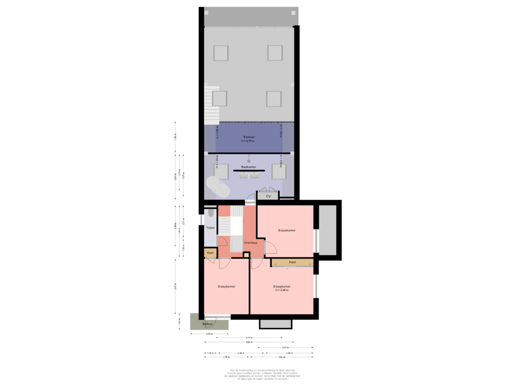 Bekijk plattegrond van Verdieping van Nunspeterweg 40